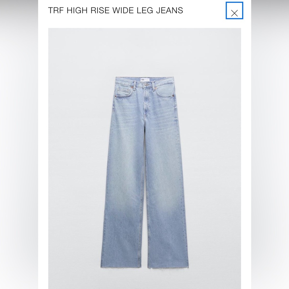 Zara high rise wide leg jeans